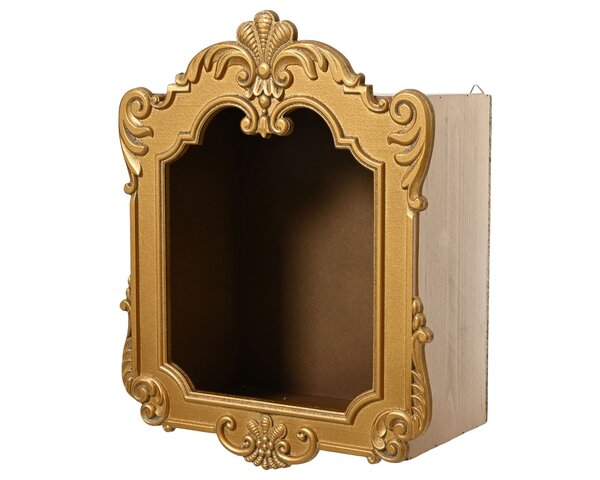 Wandkast 22x40x50cm hout goud