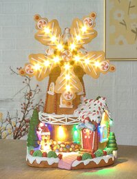 Windmolen peperkoek licht geluid 20x15x32cm