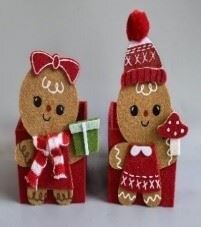 Zak peperkoek 13cm vilt 2ass