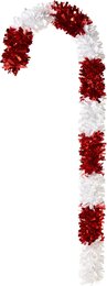 Zuurstok Tinsel H90cm rood wit